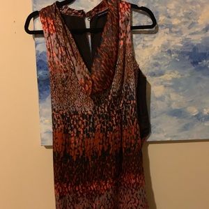Silk cowl neck dress